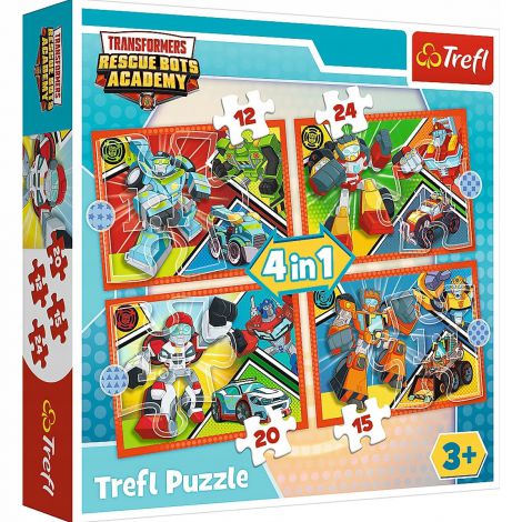 Puzzle Trefl 4w1 Akademia Transformersów